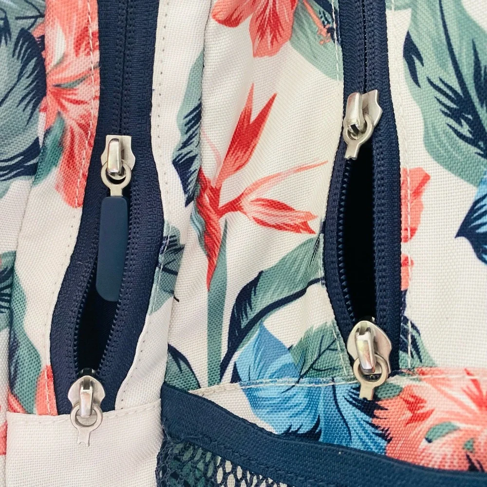 Pottery Barn Teen Roxy Sun Soaked Floral Backpack Large 17"H #9903G - Picture 3 of 14